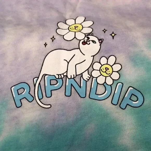 RIP N DIP “Magical Place” Tie‑Dye Long Sleeve Tee Women M Multi EUC - Picture 4 of 6